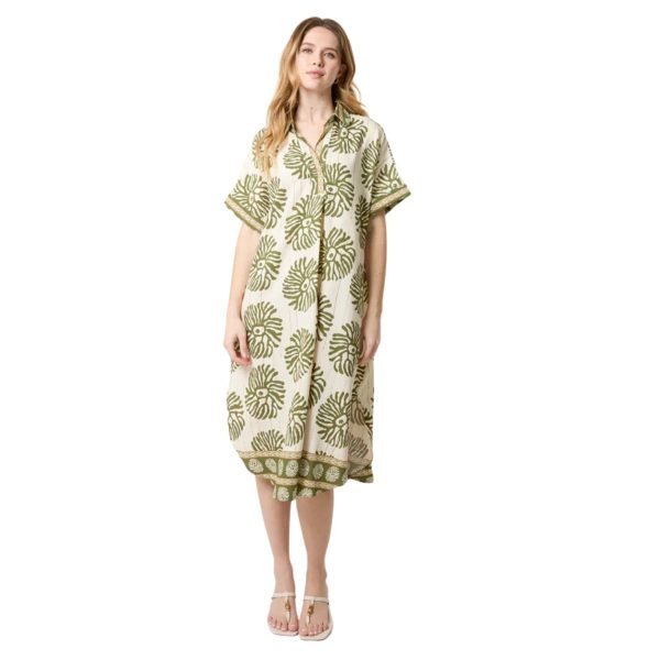 Floral Print Loose Fit Summer Dress for Women – Comfortable & Stylish Short Sleeve Dress (1)