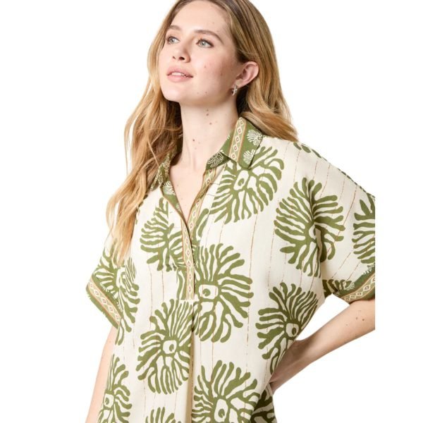 Floral Print Loose Fit Summer Dress for Women – Comfortable & Stylish Short Sleeve Dress (4)
